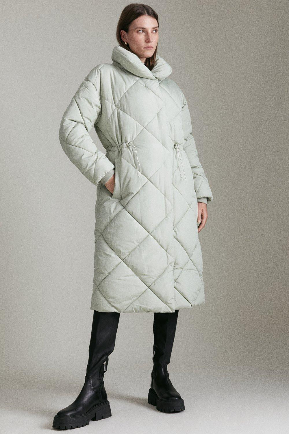 Drawstring Waist Duvet Coat | Karen Millen UK & IE