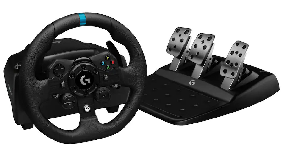 Logitech - G923 Racing Wheel and Pedals for Xbox Series X|S, Xbox One and PC - Black | Best Buy U.S.