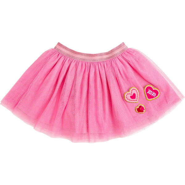 Heart Patch Valentine's Day Tutu, Raspberry | Maisonette