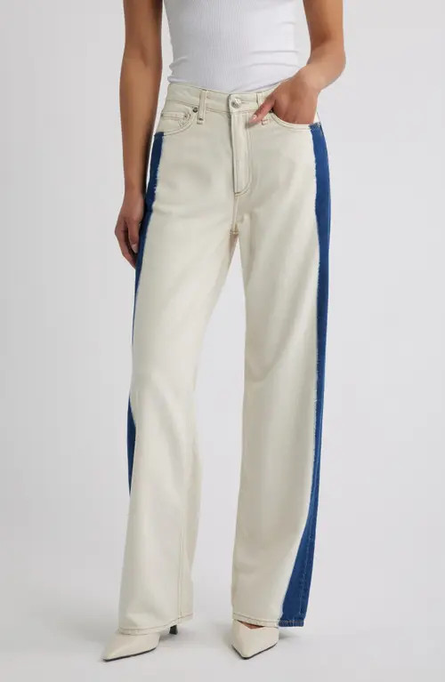rag & bone Featherweight Logan Wide Leg Jeans in Dark Bleach at Nordstrom, Size 28 | Nordstrom