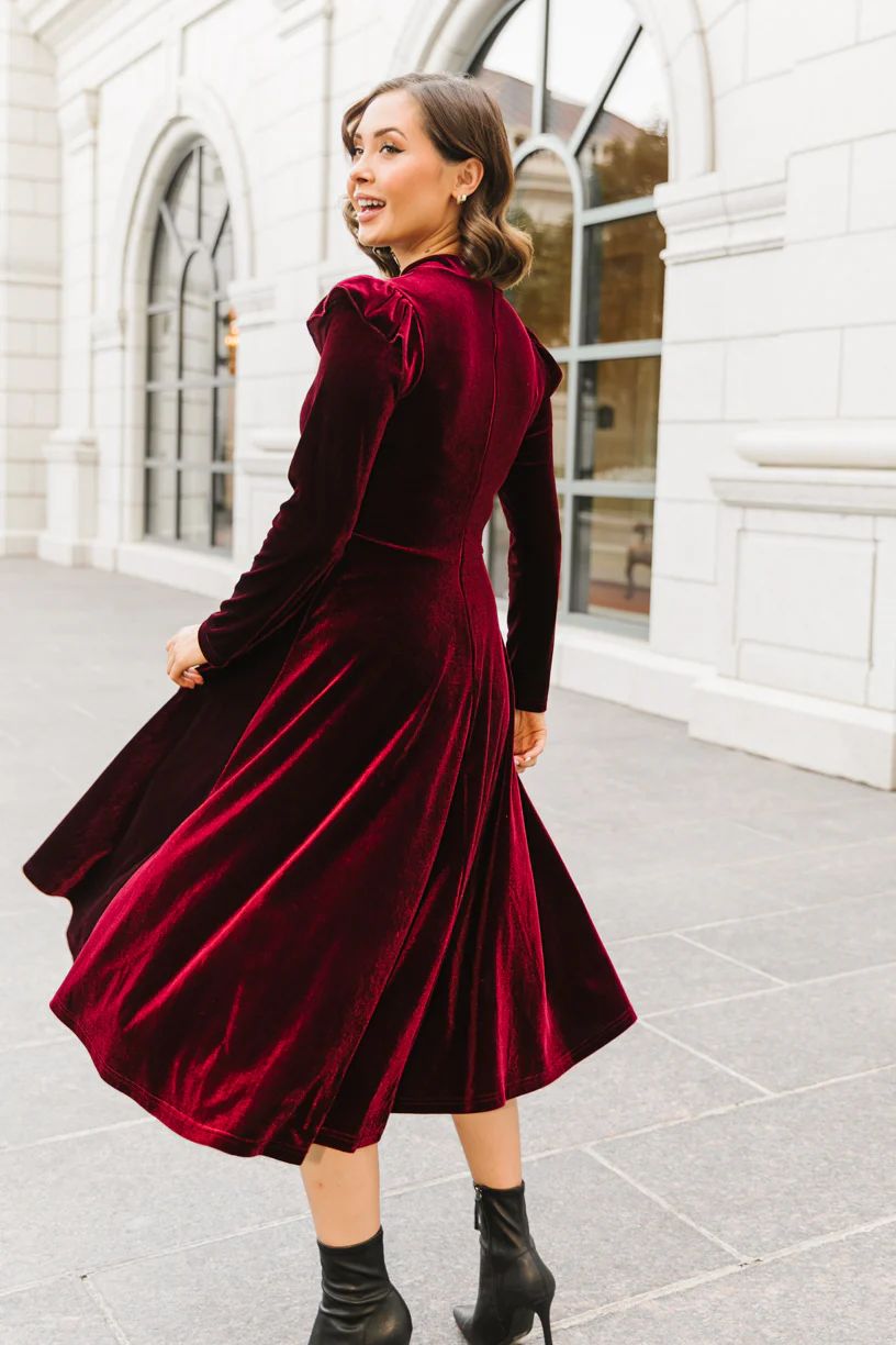 La La Lady Dress in Wine | Ivy City Co