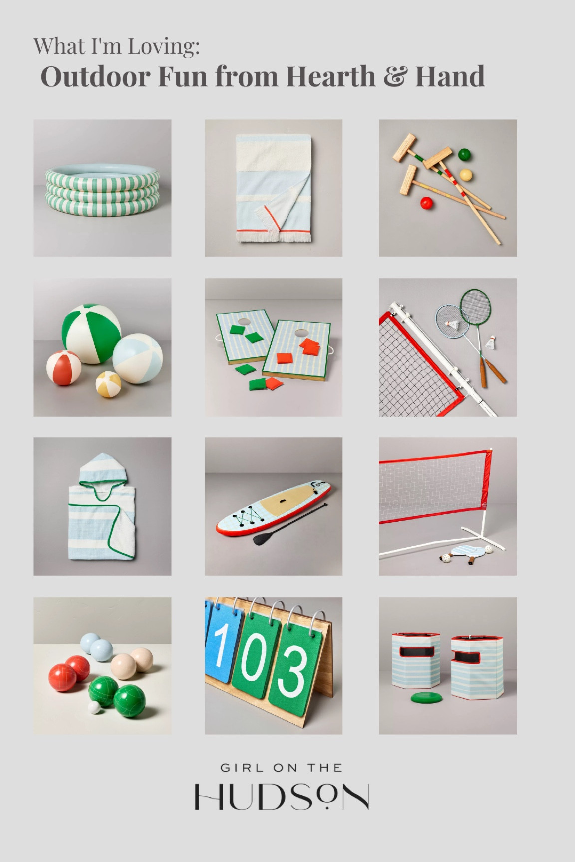 Outdoor fun for the kids from target hearth and hand!

Backyard toys / backyard fun / bocce / pickleball / badminton / balls / Target outdoor furniture/ outdoor inspo / patio furniture / outdoor chairs / outdoor string lights / outdoor tables / outdoor pouf and ottoman / target home / outdoor seating / outdoor fire pits / outdoor lighting 

#LTKSeasonal #LTKxTarget #LTKhome