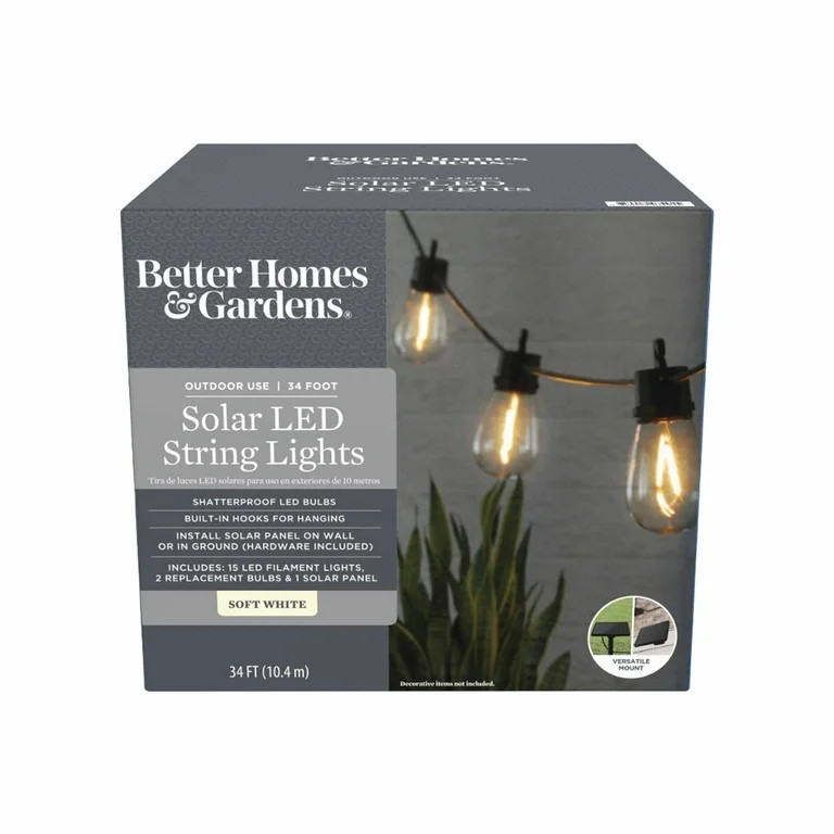 Better Home & Gardens Solar String Lights | Walmart (US)