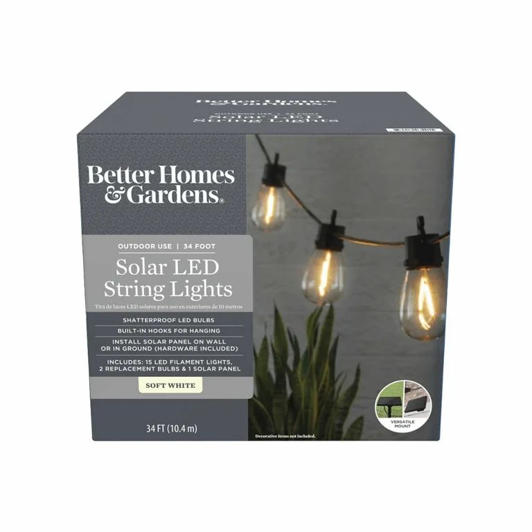 Better Home & Gardens Solar String Lights | Walmart (US)