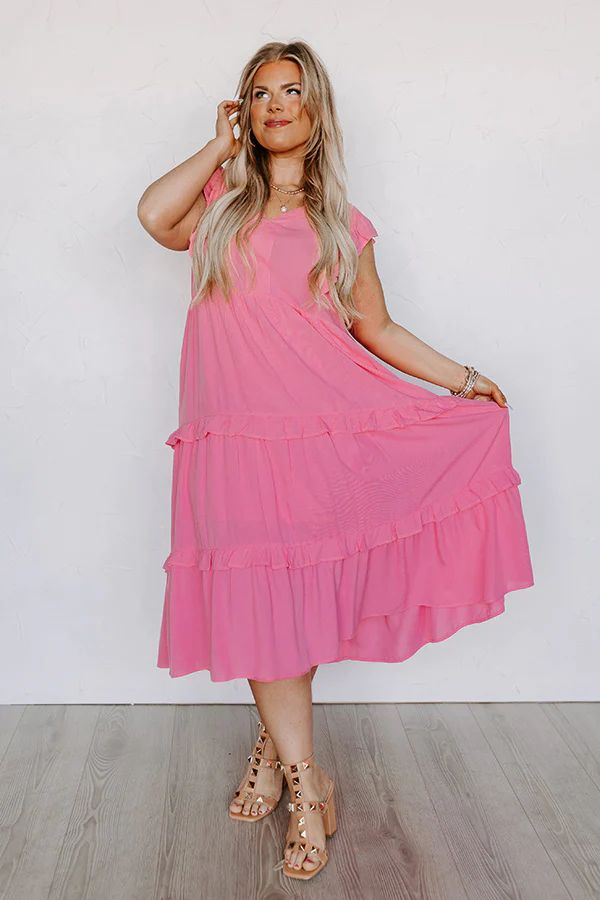 Patio Days Midi In Pink Curves | Impressions Online Boutique
