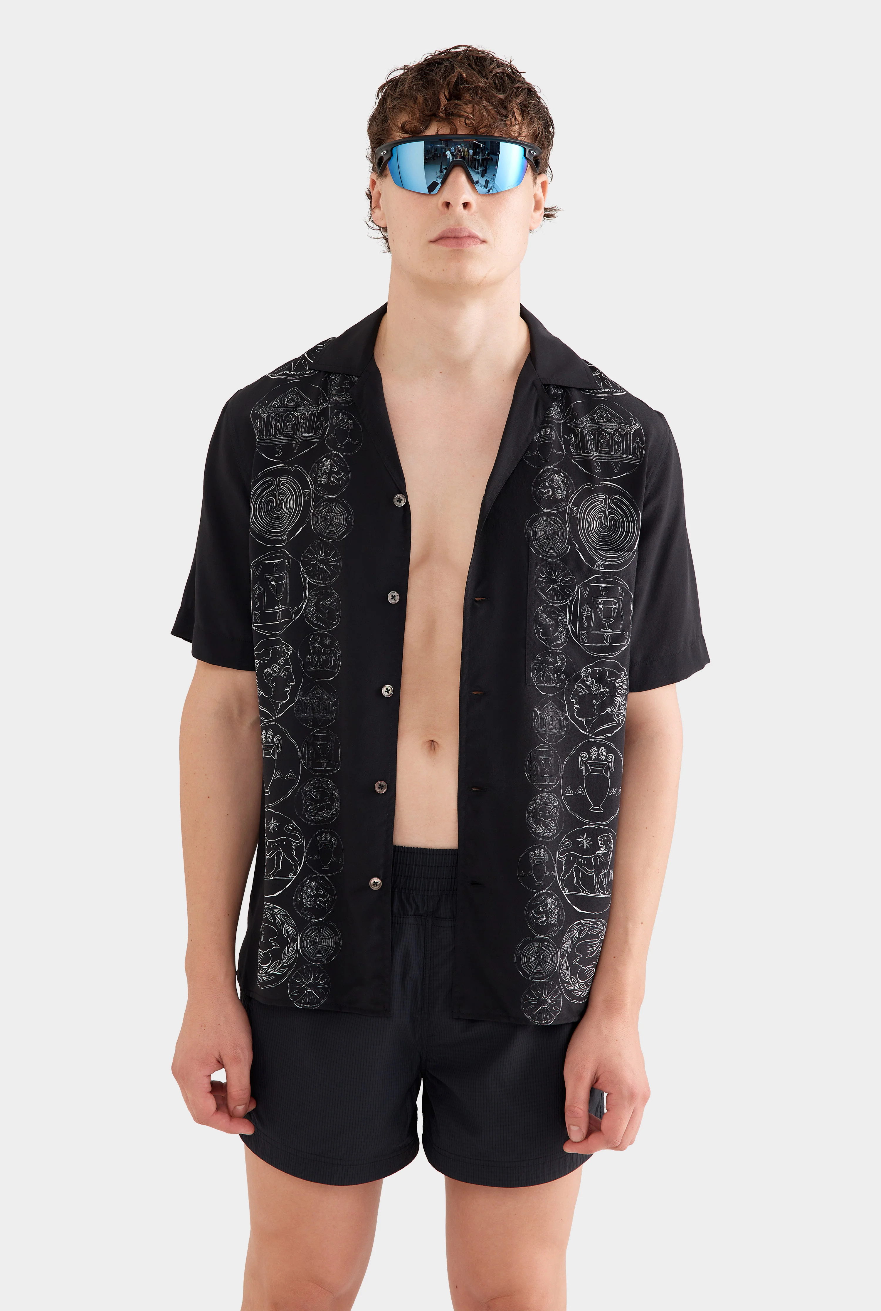 Short Sleeve Silk Camp Collar | Venroy AU