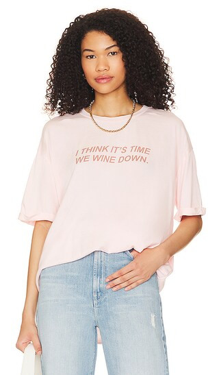 Wine Down Oversized Tee in Blush Pink | Revolve Clothing (Global)