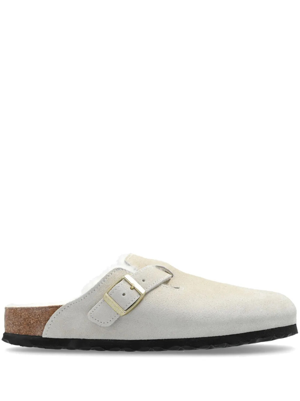 Birkenstock Boston Shearling Mules | White | FARFETCH UK | Farfetch Global