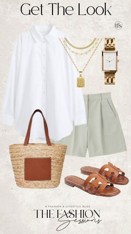 Summer Outfit | Tailored Shorts | White Button Down | Summer Outfit |

#LTKFind #LTKunder100 #LTKstyletip