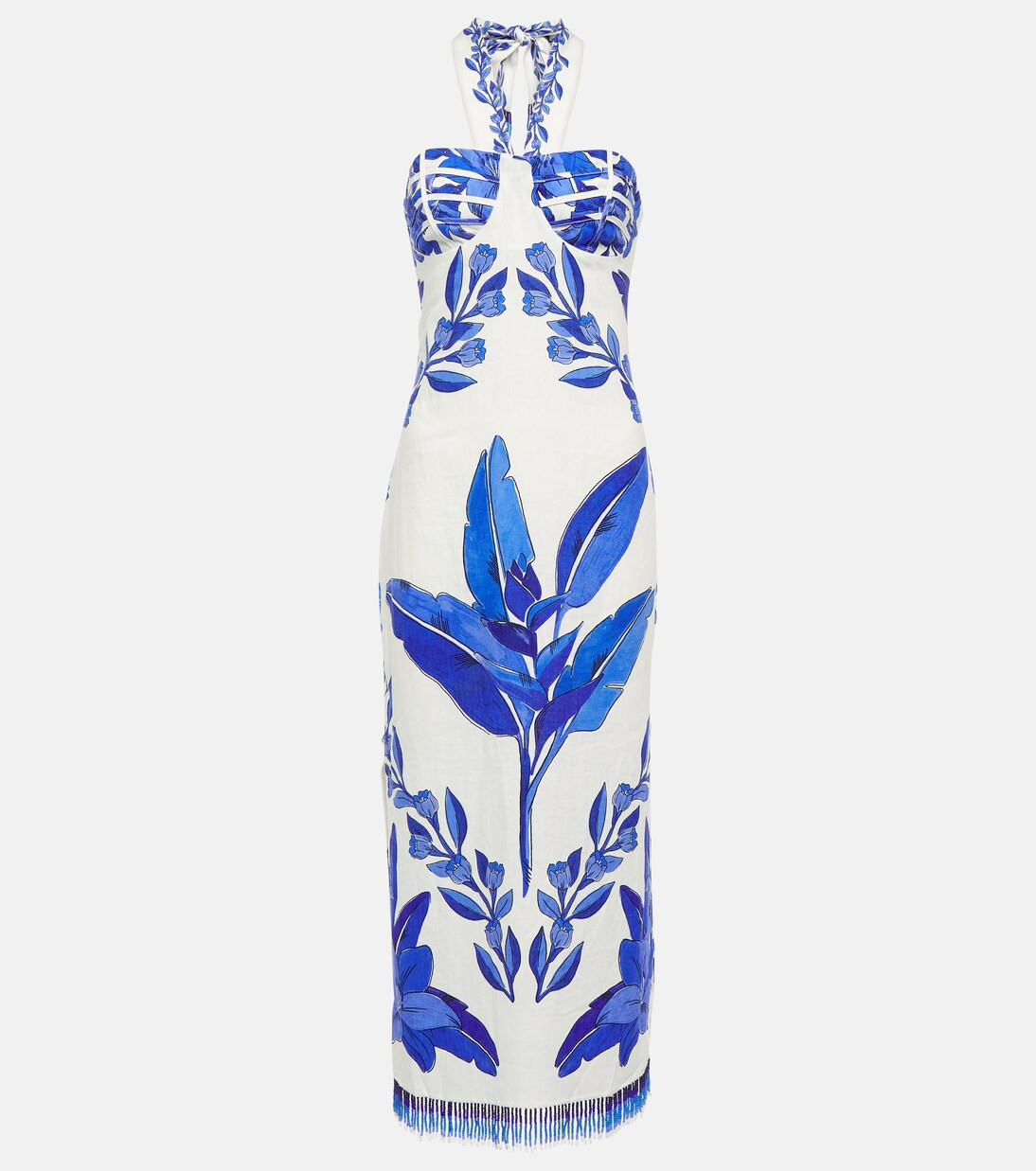 Printed halterneck linen maxi dress | Mytheresa (US/CA)