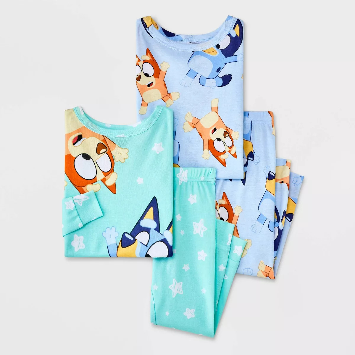 Toddler 2pc Snug Fit Bluey Cotton Pajama Set - Blue 18M | Target