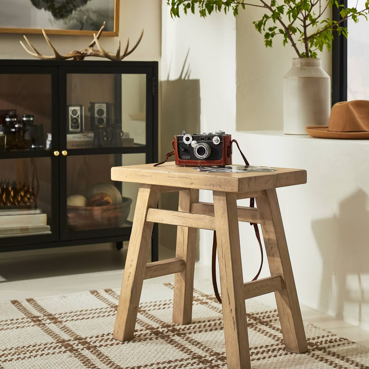 Thatcher Wood Stool Natural - Threshold™ designed with Studio McGee | Target