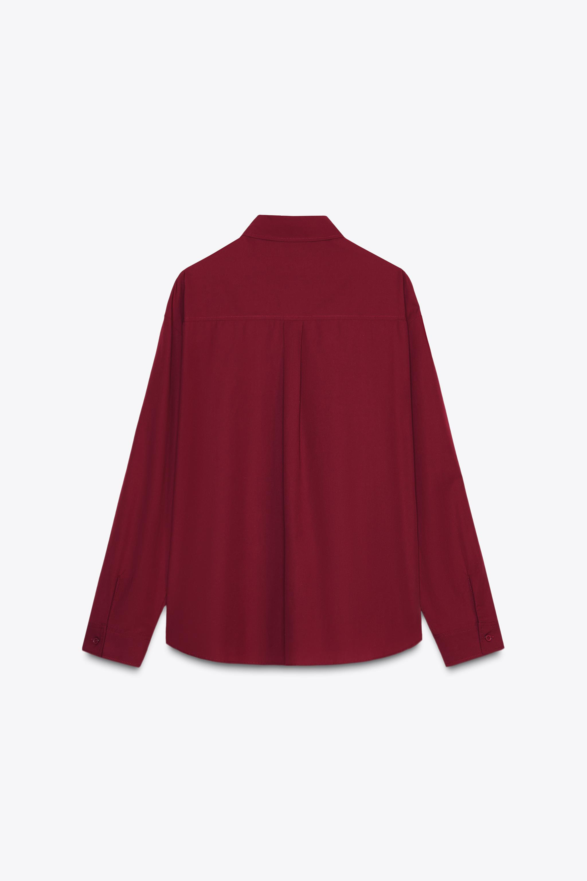 PLEATED CUFF POPLIN SHIRT | Zara US