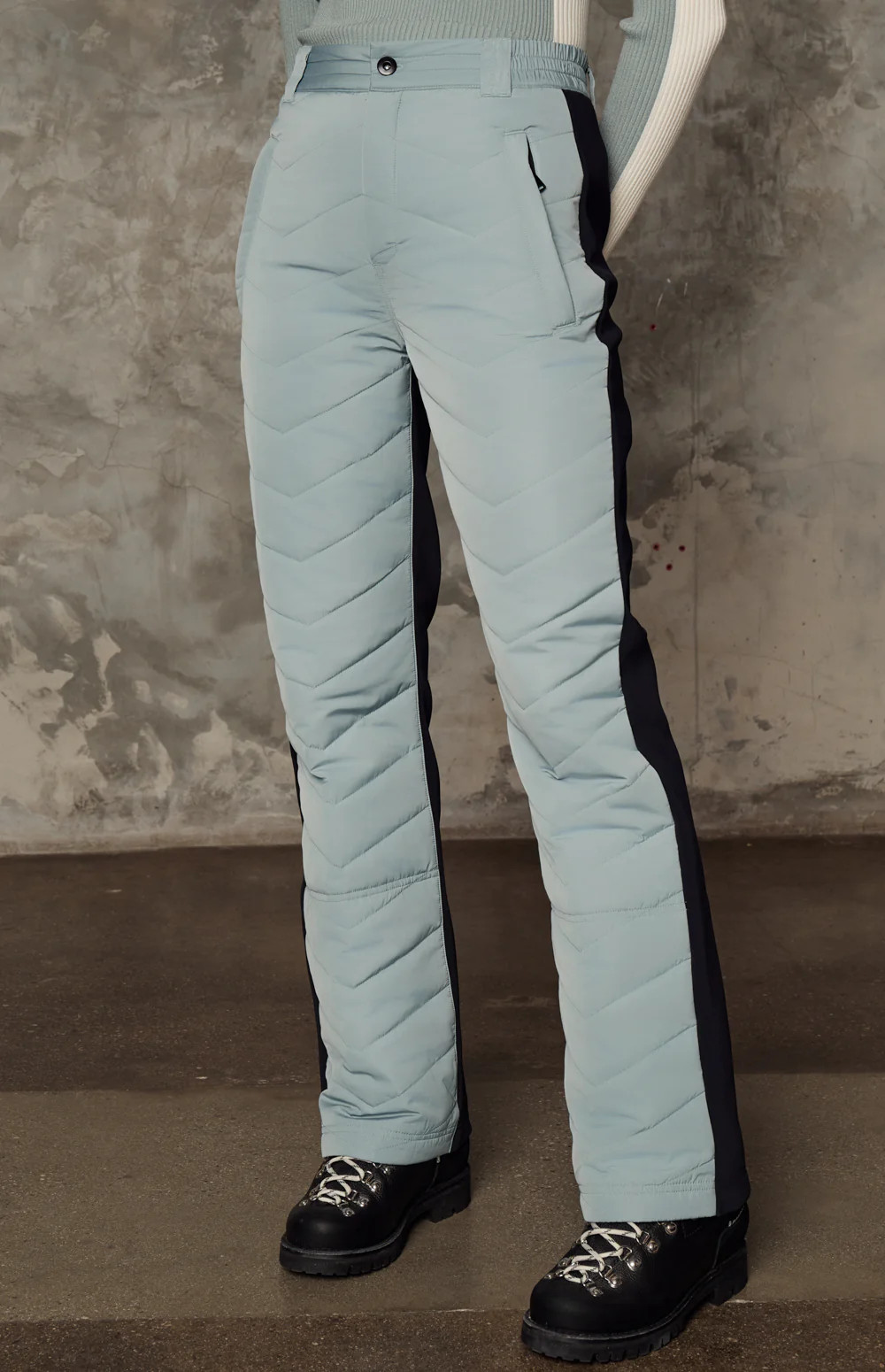 Madison Quilted Ski Pant | Silver Blue | Alp N Rock