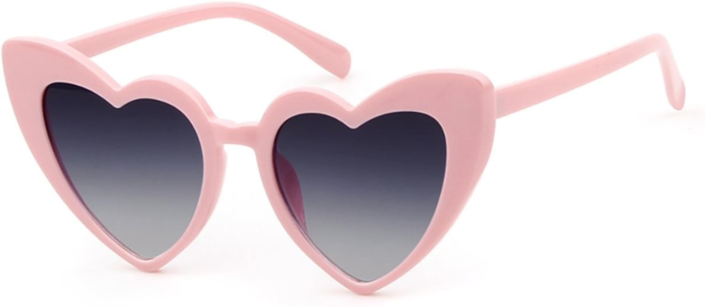 Love Heart Shaped Sunglasses for Women - Vintage Cat Eye Mod Style Retro Glasses | Amazon (US)