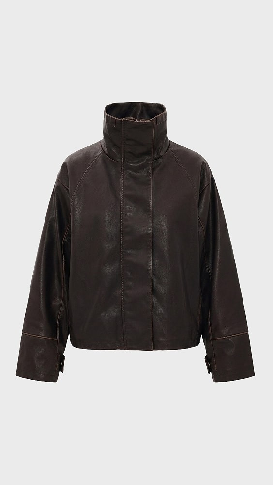 Shoreline Funnel Faux Leather Jacket | Shopbop