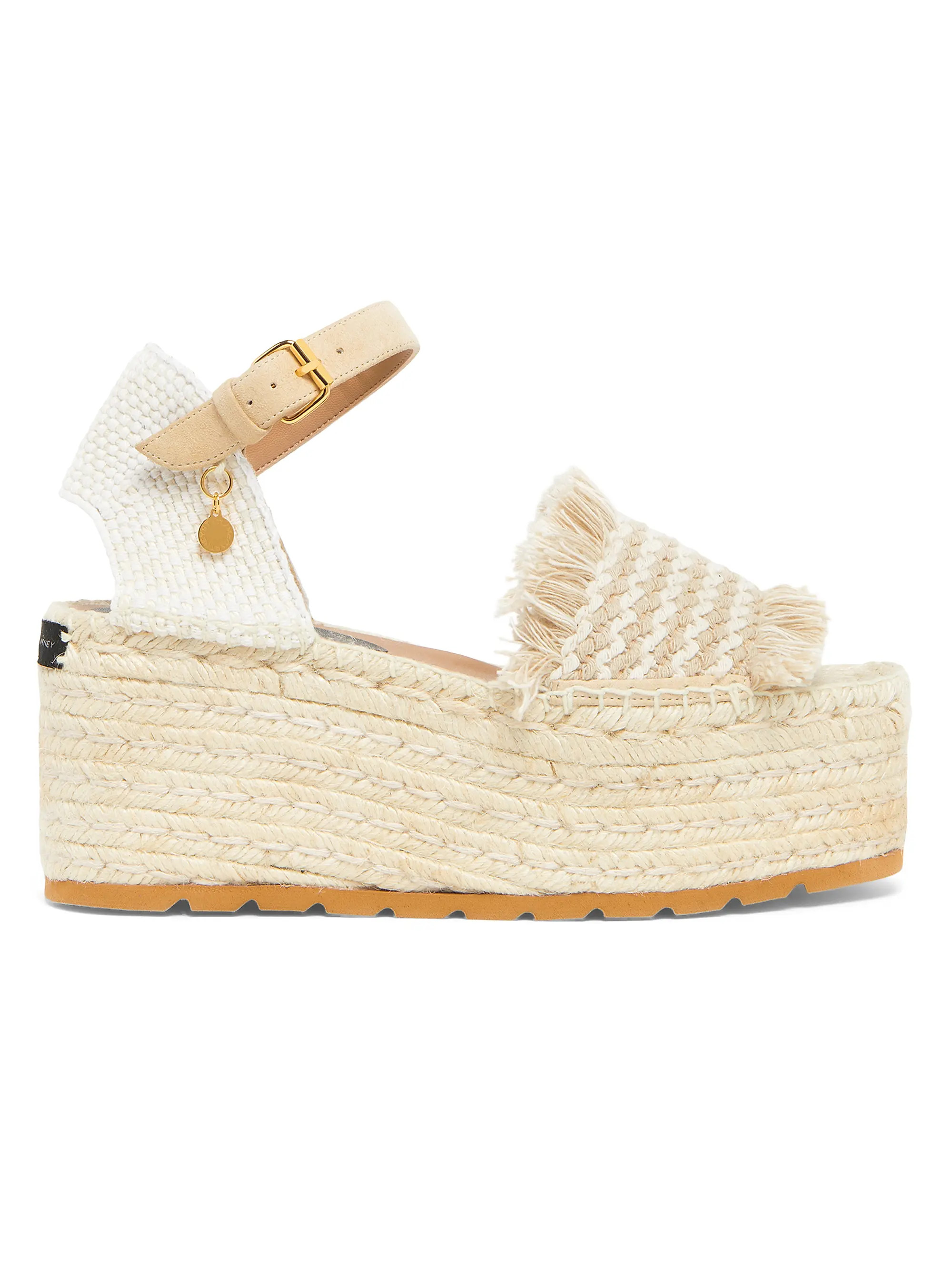Stella McCartney Gaia 80MM Jacquard Espadrilles | Saks Fifth Avenue | Saks Fifth Avenue