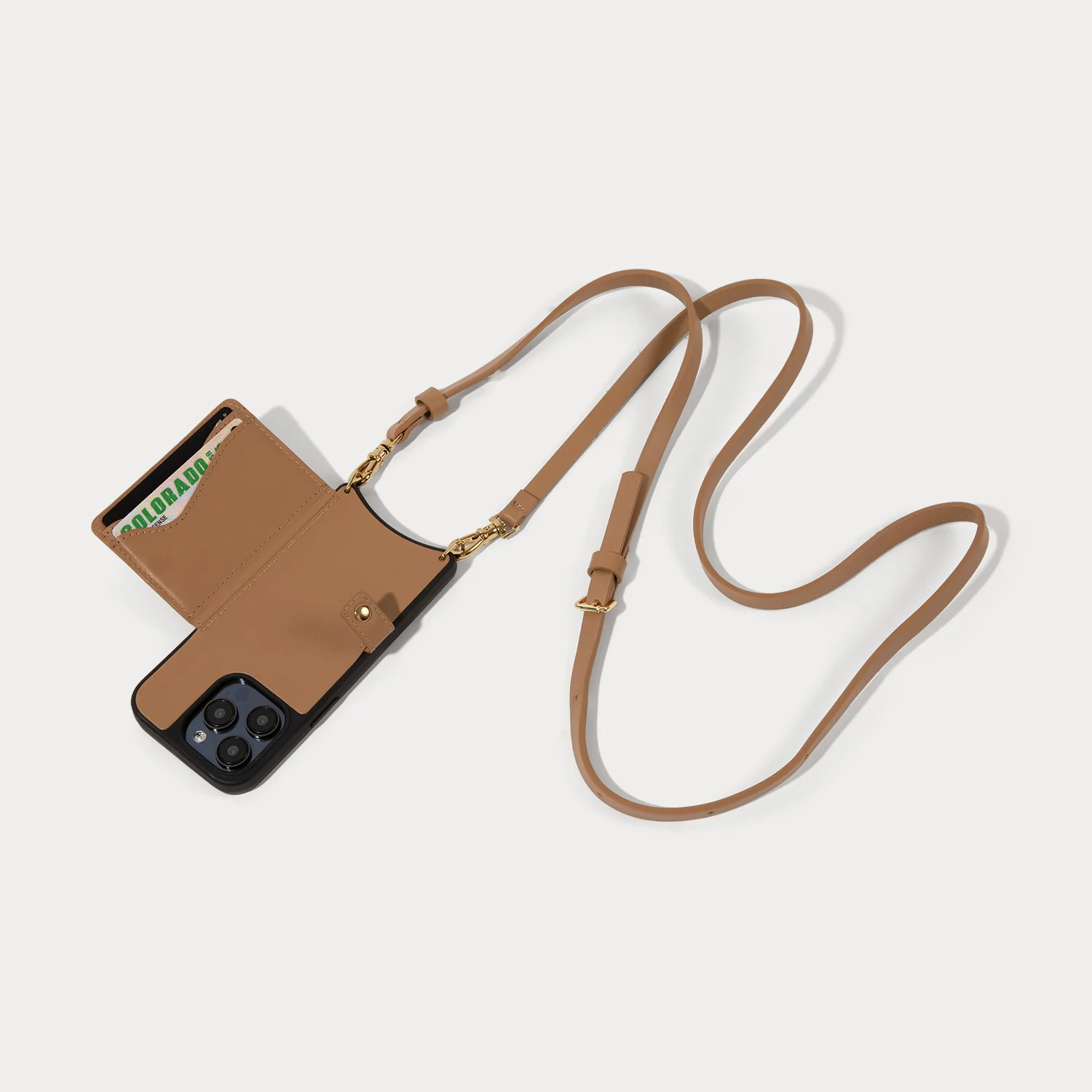 Mila MagSafe Charging Crossbody Bandolier - Tan/Gold | Bandolier
