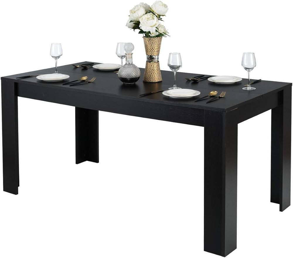 Giantex Dining Table for 6, Wood Rectangular Table, 63" L x 31.5" W x 30" H Large Farmhouse Cente... | Amazon (US)