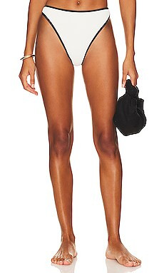 LSPACE Nora Bitsy High Waisted Bottom in Cream & Black from Revolve.com | Revolve Clothing (Global)