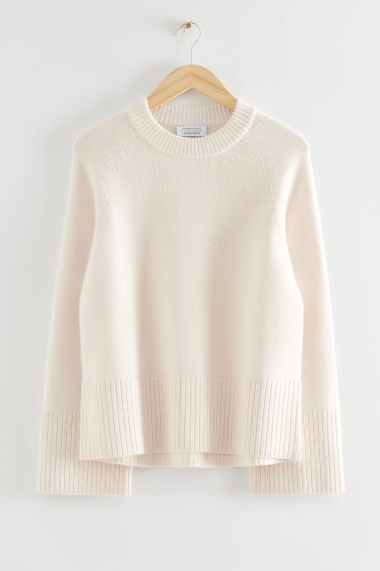 Oversized-Pullover mit Raglanärmeln - Cremefarben - Ladies | H&M DE | H&M (DE, AT, CH, NL, FI)