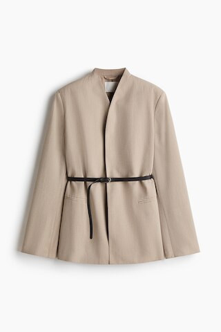 H & M - Belted Jacket - Beige | H&M (US + CA)