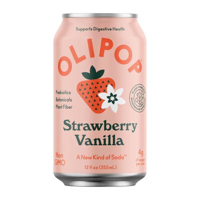 OLIPOP Strawberry Vanilla Soda - 12 fl oz can | Target