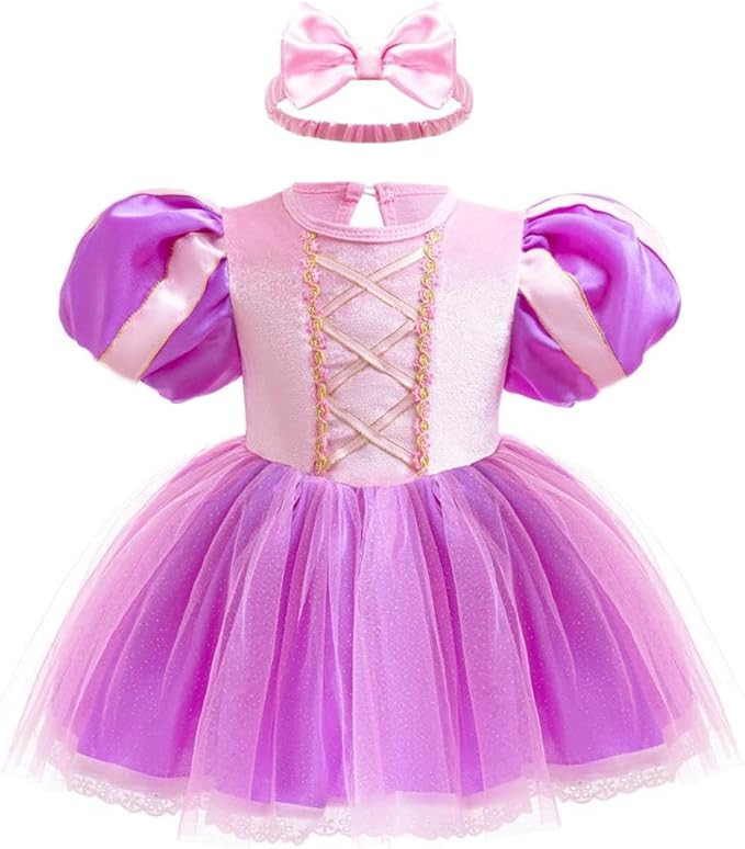 Dressy Daisy Infant Baby Girl Princess Dress Costume Romper Tulle Tutu Fancy Birthday Halloween B... | Amazon (US)