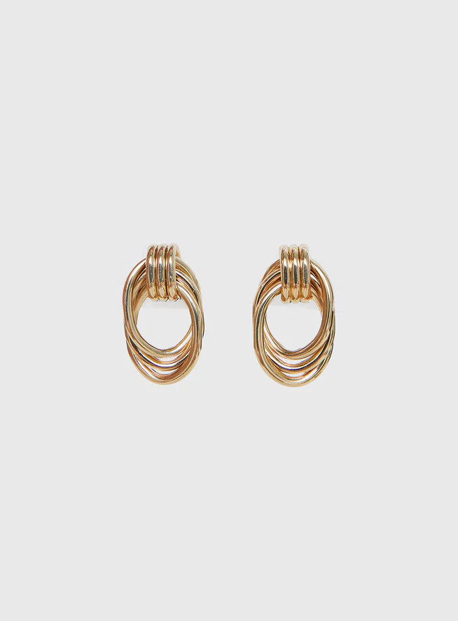 Big Star Linked Earrings Gold | Princess Polly US