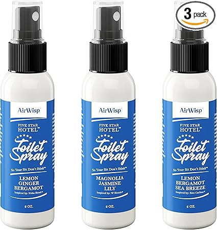 AirWisp Toilet Spray 3 Pack Variety Pack - Pre Poop Spray Odor Eliminator - Curated 5-Star Hotel ... | Amazon (US)