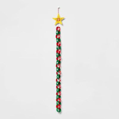 Felt 25 Day Star Countdown Chain Advent Calendar - Wondershop™ | Target