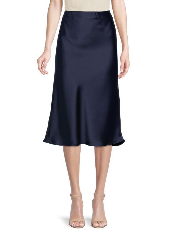 Renee C. Satin Midi Skirt on SALE | Saks OFF 5TH | Saks Fifth Avenue OFF 5TH