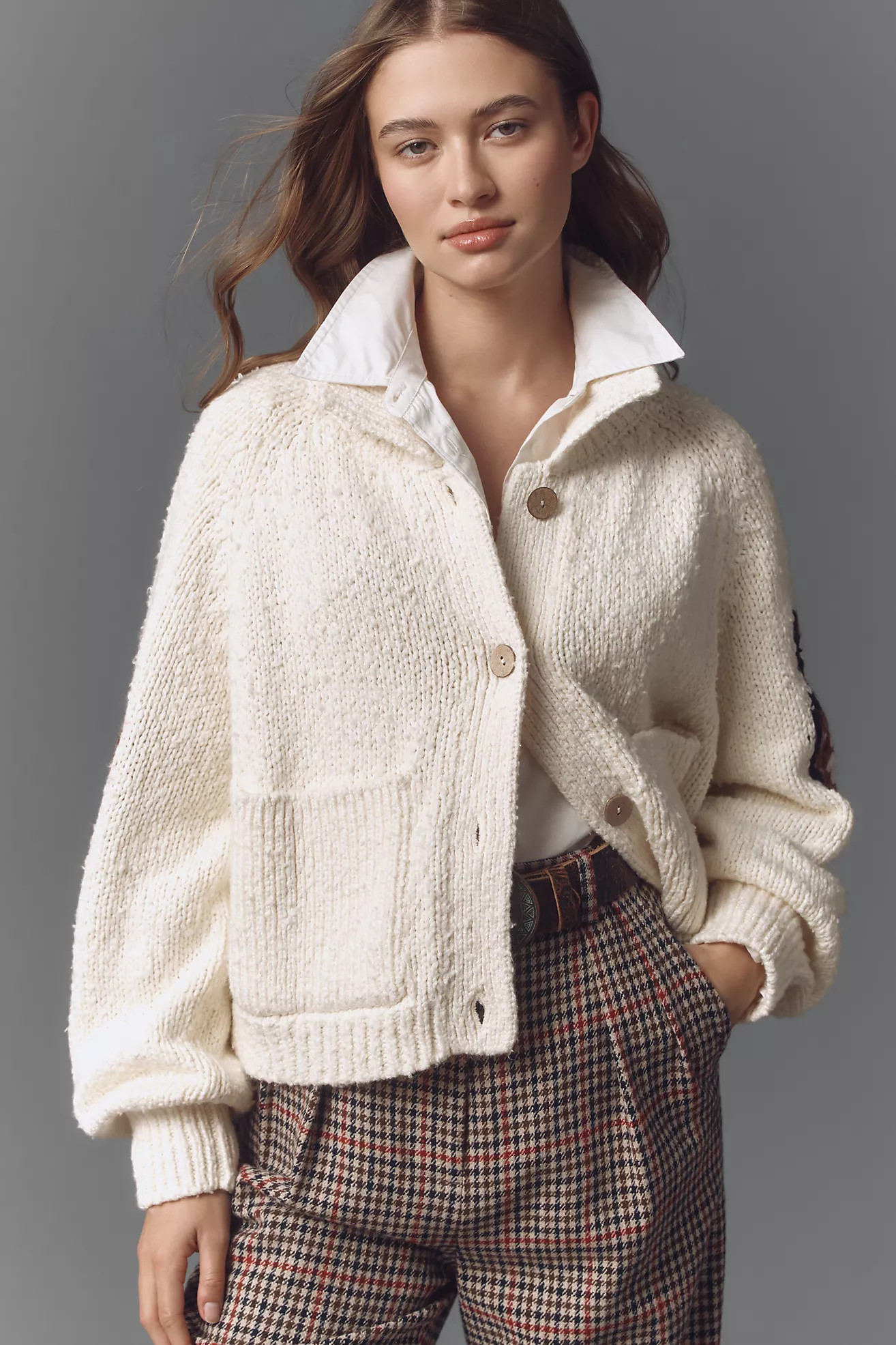 Pilcro Western Horse Graphic Cardigan Sweater | Anthropologie (US)