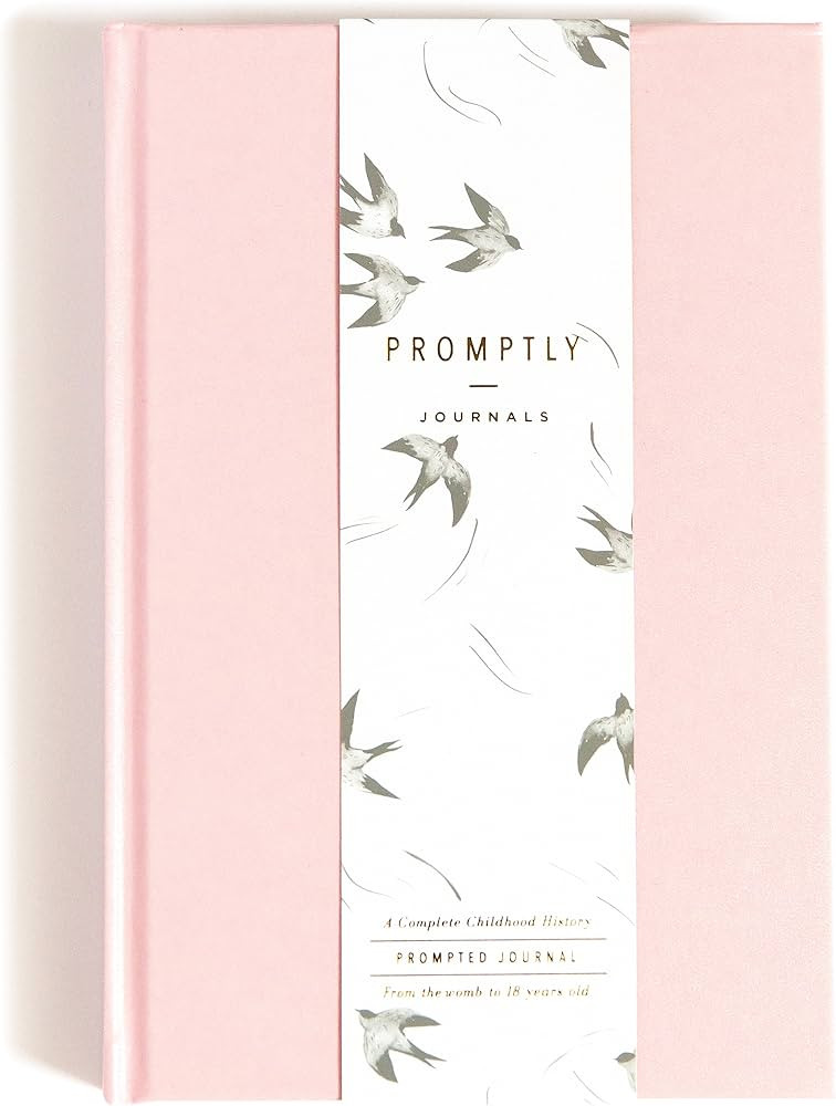 Promptly Journals, A Complete Childhood History Journal (Pink) - A Prompted Journal for Pregnancy... | Amazon (US)