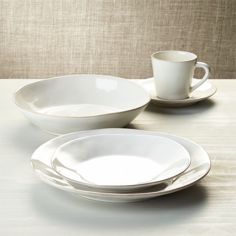 Marin White 5-Piece Place Setting + Reviews | Crate & Barrel | Crate & Barrel
