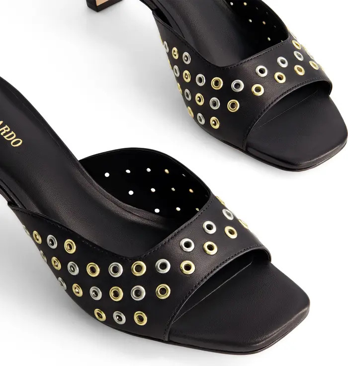 Bernardo Footwear Cenza Grommet Kitten Heel Mule | Nordstrom | Nordstrom