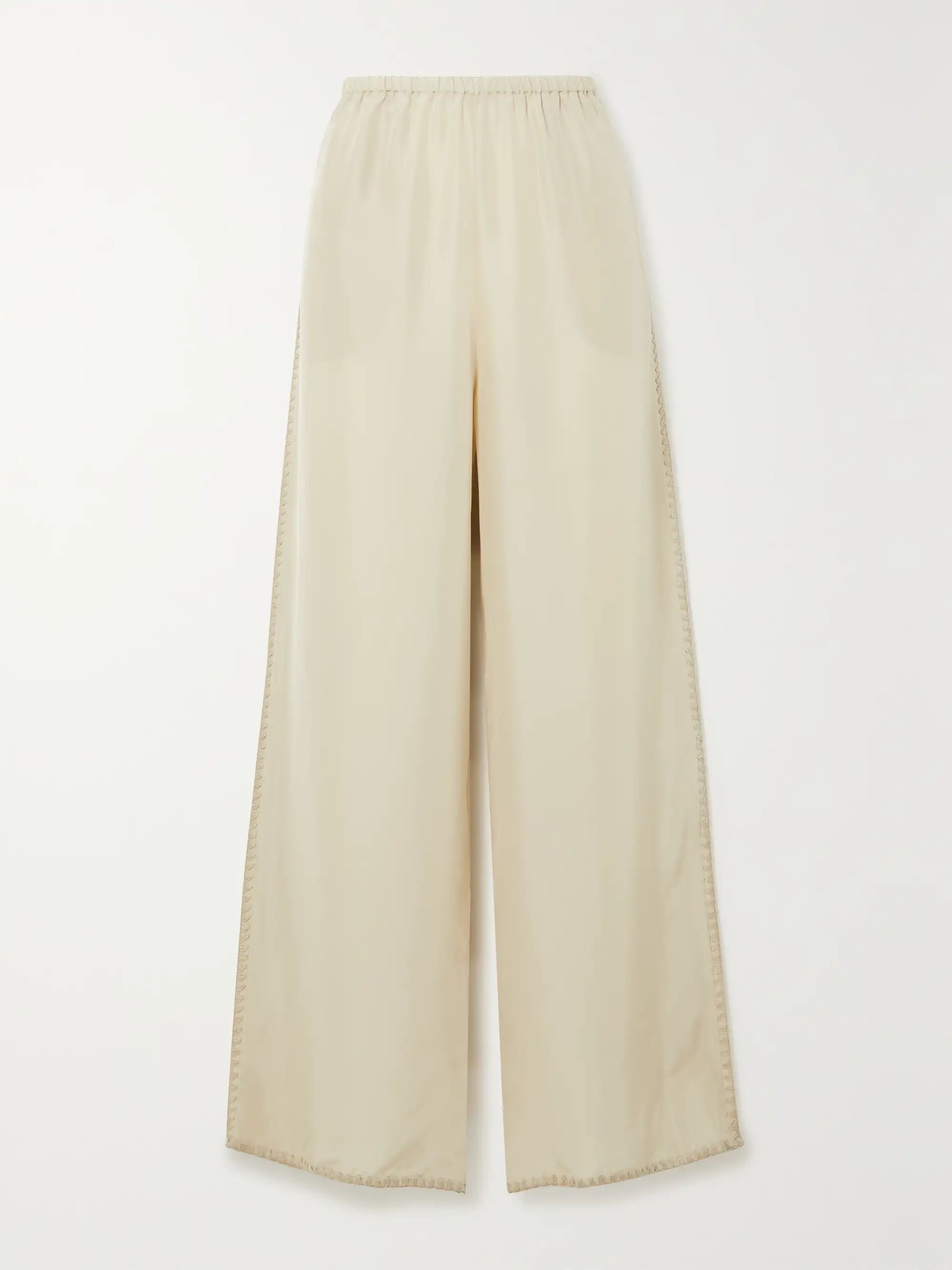 TOTEMEEmbroidered silk wide-leg pants | NET-A-PORTER (US)