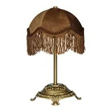 Home Decor Collection Sterling & Noble Home Brown Velvet Fringe Victorian Style Rechargeable Tabl... | Walmart (US)