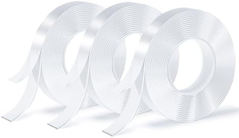 3 Rolls Double Sided Tape, Nano Tape, Transparent Adhesive Tape, Traceless Adhesive Tape, Removab... | Amazon (US)