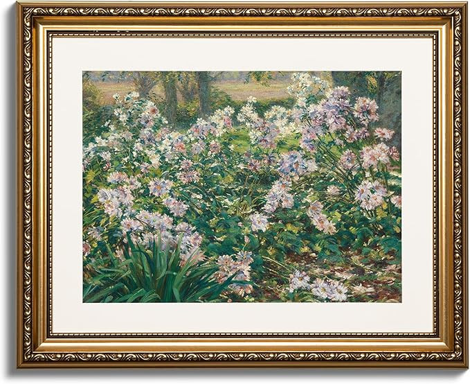 ARPEOTCY Vintage Gold Framed Wall Art, 13x16 inch Flower Scenery Retro Paintings, Floral Canvas P... | Amazon (US)