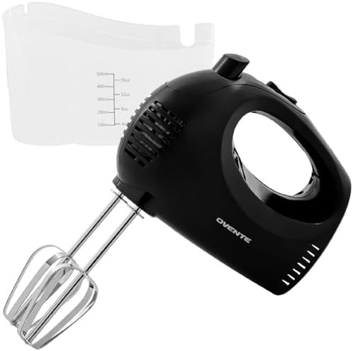 OVENTE 5-Speed Corded Electric Hand Mixer with Stainless Steel Whisks, Compact Portable Design wi... | Amazon (US)