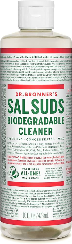 Dr. Bronner's - Sal Suds Biodegradable Cleaner (16 Ounce) - All-Purpose Cleaner, Pine Cleaner for... | Amazon (US)