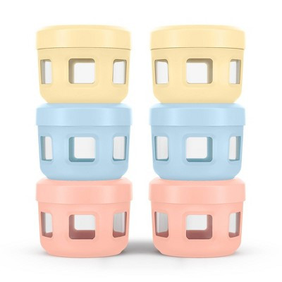 Ello 12pc (Set of 6) Glass Condiment Food Storage Containers Multicolor Pastels | Target