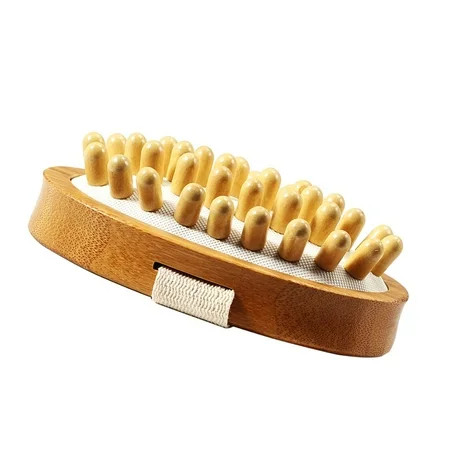 Natural Wood Massage Brush Remover Massager w/ Hand Strap | Walmart (US)