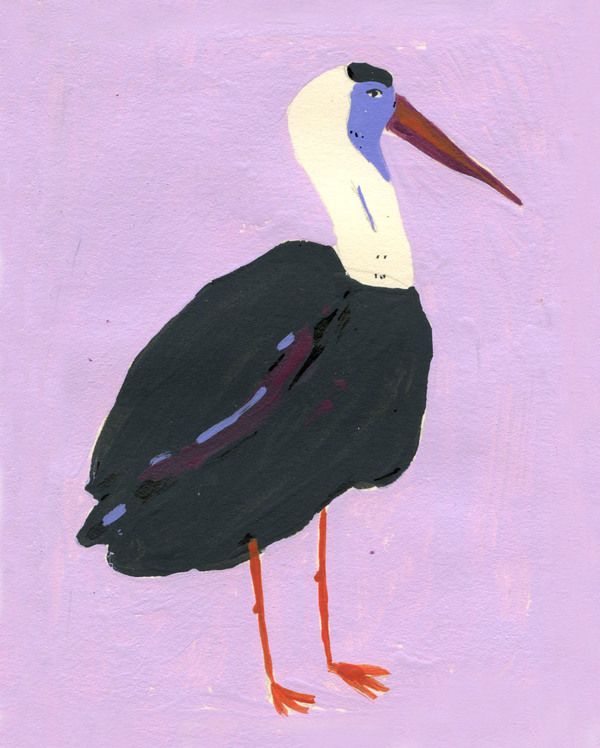 Black Stork Bird | Artfully Walls