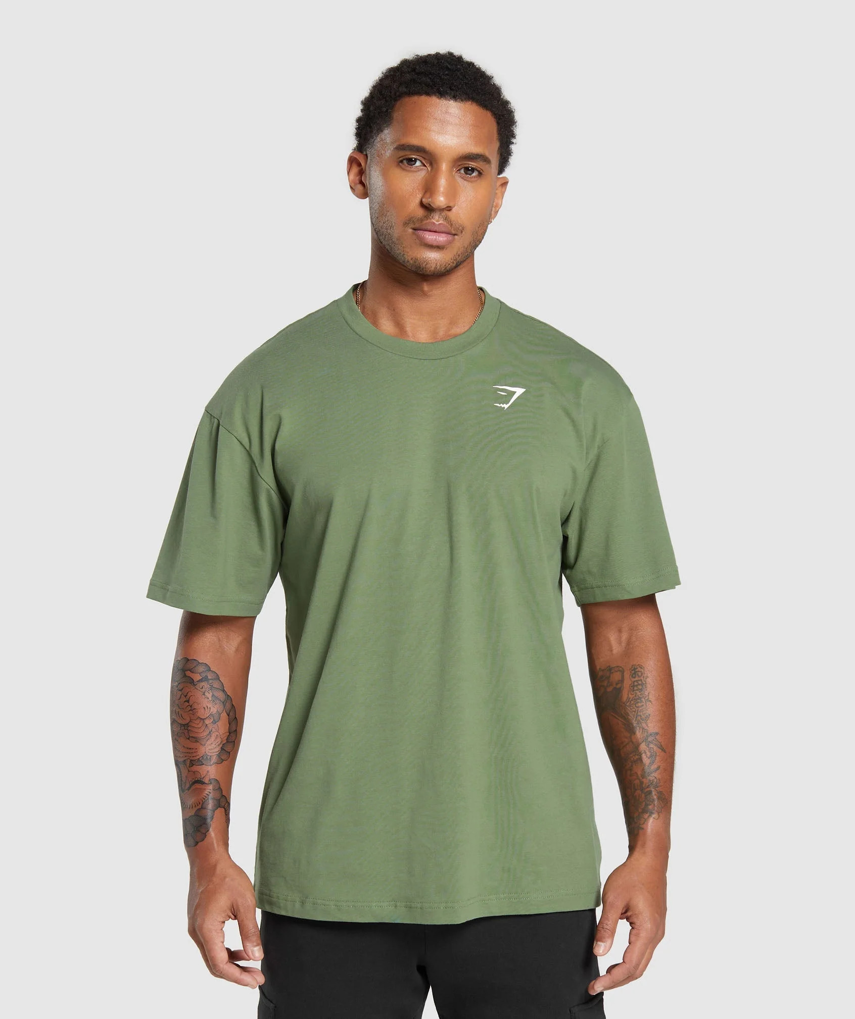 Gymshark Essential Oversized T-Shirt - Force Green | Gymshark US