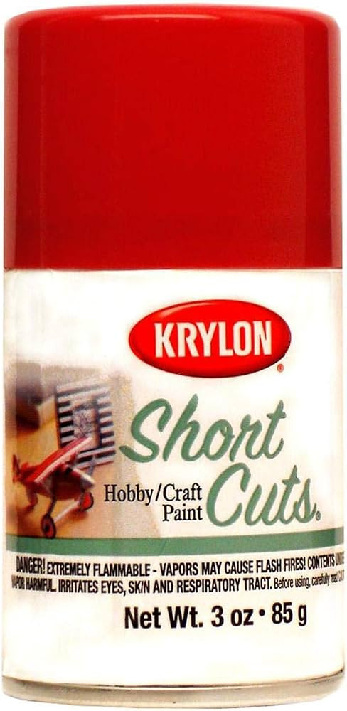 Krylon Short Cuts 3 Oz. High-Gloss Enamel Spray Paint, Red Pepper - 1 Each | Amazon (US)
