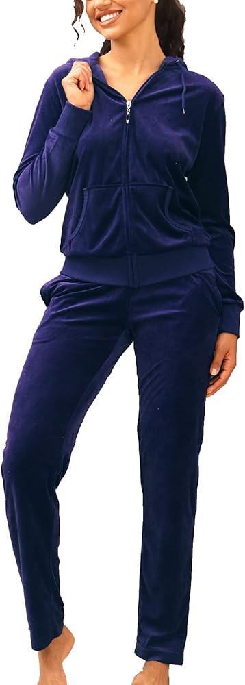 Velour Tracksuit Womens Sweatsuits 2 Piece Outfits | Amazon (US)