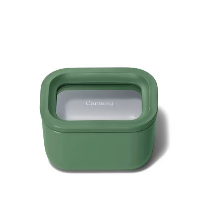 Caraway Home Mini Rectangular Food Storage Container Sage | Target