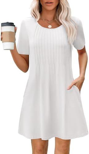 MixShe Summer Dresses for Women Casual Spring Midi Dress S-XXXL | Amazon (US)